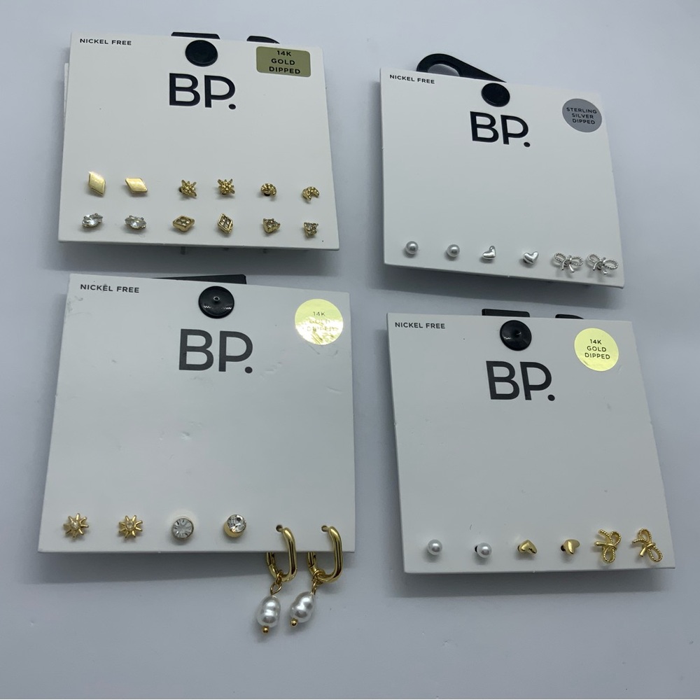 BP. Gold and Silver Earring Set of 15